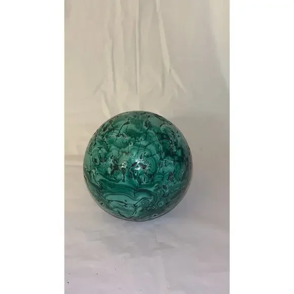 Malachite Quartz Ball Hand Carved polished Crystal Reiki Chakra Meditation 4.3Lb - Picture 8 of 11